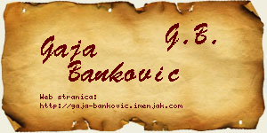 Gaja Banković vizit kartica